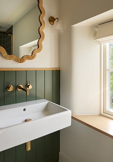 Green country bathroom